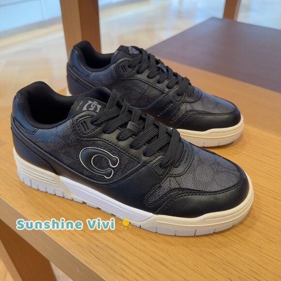 NWT Coach Men's Soho Sneaker With Signature Canvas Charcoal/Black CAQ10 US 11 - Picture 1 of 11